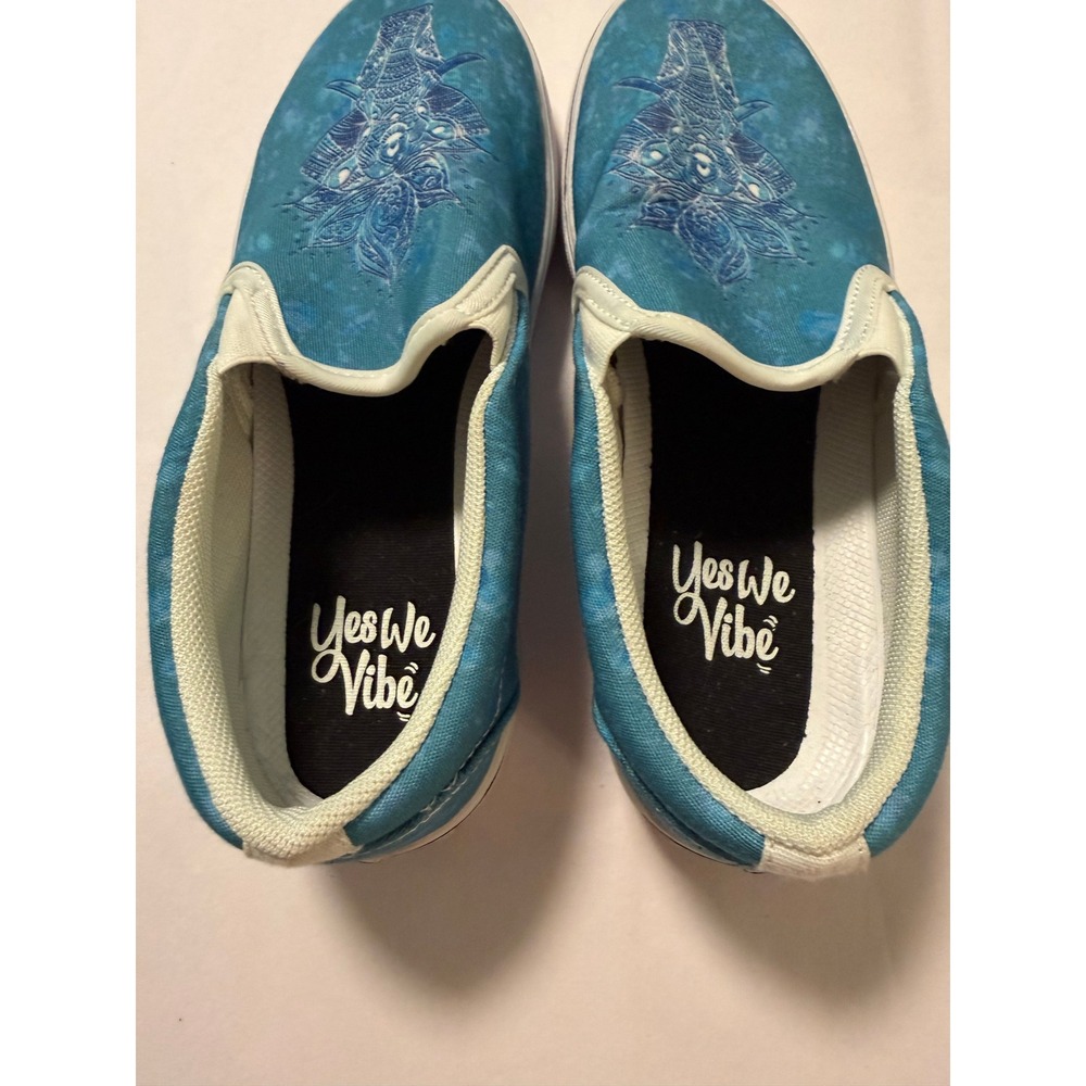 Yes We Vibe Blue Mandala Elephant Slip On Sneakers Women's 5.5 - Picture 3 of 7